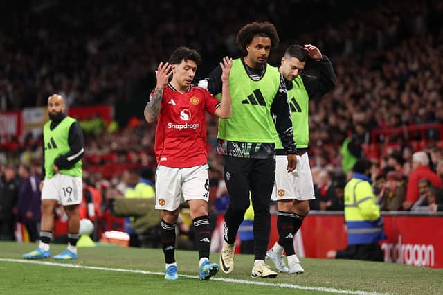 Lisandro Martinez was sent off during Manchester United's defeat to Leeds