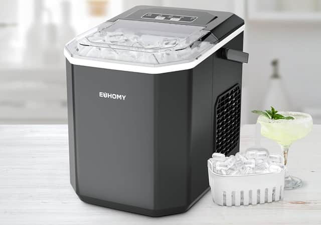 Stacey Solomon loves using this ice maker to keep her drinks cool during warm weather.
