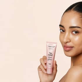 The medicube Collagen No Cast Just Glow Sunscreen combines SPF50 protection with hydrating skincare ingredients for a radiant finish.