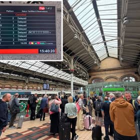 The scenes at Preston Station at 15:40pm today as disruptions affect the whole North West rail network.