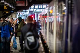 Customers boarding a Northern train