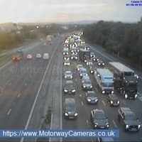Delays on M6 after lorry and van collision closes northbound carriageway