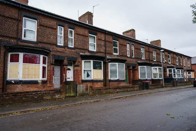 A once HMO destroyed on Nelson Street. Homes attacked for being a HMO in Greater Manchester. Social media is in part behind a spate of recent "racially or religiously motivated" attacks on houses in multiple occupation (HMOs) across Greater Manchester, a senior police officer has said.