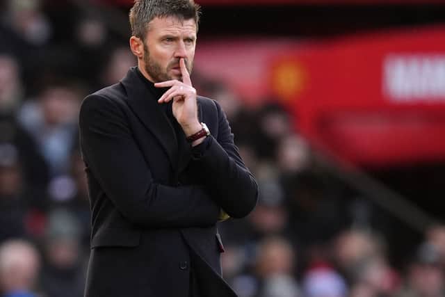 Manchester United manager Michael Carrick on the touchline