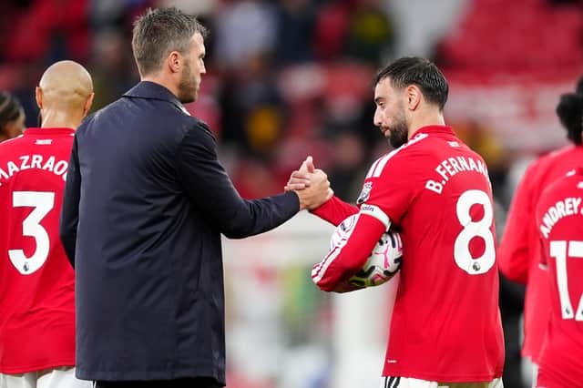 Manchester United head coach Michael Carrick and captain Bruno Fernandes have held clear-the-air talks.