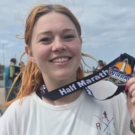 Charlotte Daly after the Wirral Half Marathon