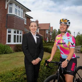 Claire Morris with Redrow's Sofia Delgado