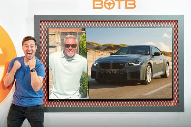 BOTB winner Gary Hamblett with presenter Christian Williams