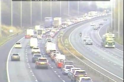 The M6 near Wigan pictured previously 