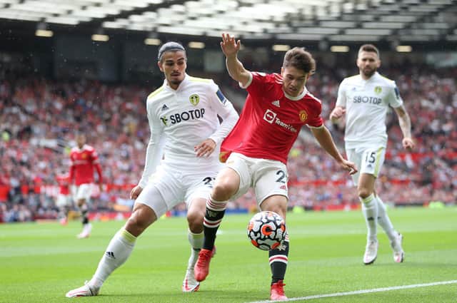 OLD RIVALS - Leeds United defender Pascal Struijk and former Manchester United man Daniel James will welcome the Red Devils to Elland Road on Sunday. Pic: Getty