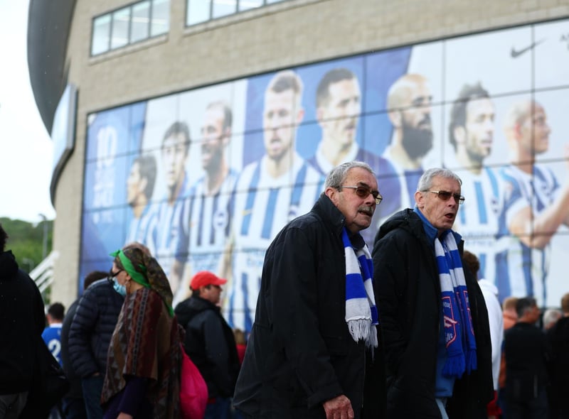 The cheapest Brighton and Hove Albion season ticket costs £545.