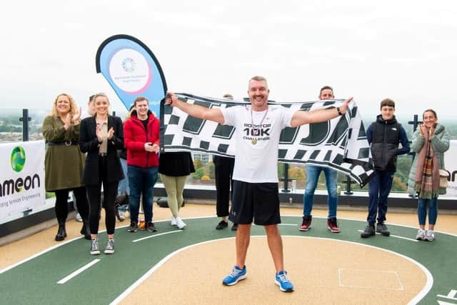 Ameon's Steve McCourt completes the world's first rooftop 10K in aid of the NHS in Manchester