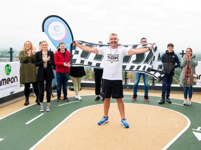 Ameon's Steve McCourt completes the world's first rooftop 10K in aid of the NHS in Manchester
