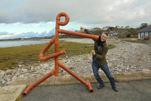 Anthony Padgett with his Tyson Fury sculpture.