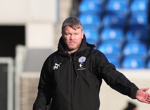 <p>Peterborough United Manager Grant McCann during the defeat at home to Hull City. Credit: Joe Dent/theposh.com.</p>
