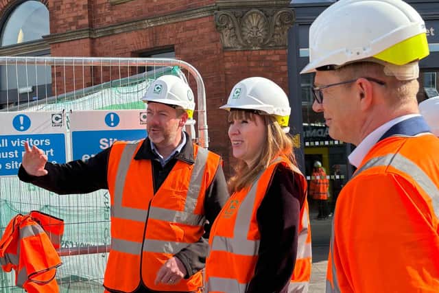 Work is currently underway on the regeneration of Ashton’s famous market square, with the transformative project being funded by the UK Government’s Levelling Up Fund and Tameside Council.