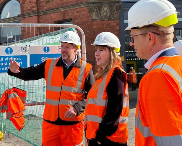 Work is currently underway on the regeneration of Ashton’s famous market square, with the transformative project being funded by the UK Government’s Levelling Up Fund and Tameside Council.