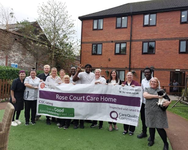 Rose Court Care Home Celebrating CQC Success