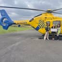 L-R: Hattie Spree, Rachel Bates (NWAA) and Jas Finlayson (Marsden BS) at the NWAA base in Eccles