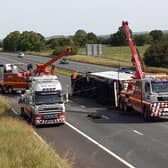 M6 lorry crash northbound between Preston and Lancaster 