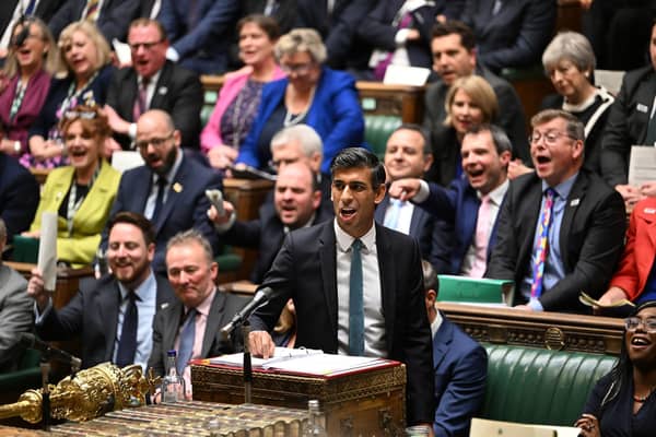 Prime Minister Rishi Sunak (centre) during Prime Minister's Questions in the House of Commons this week. Columnist Susan Morrison is not getting too attached to the UK's new leader - for now, at least. PIC: UK Parliament/Jessica Taylor/PA Wire