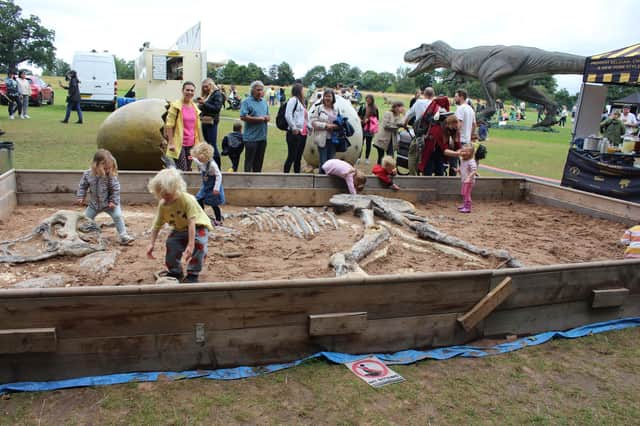 Digging for bones at Jurassic Encounter