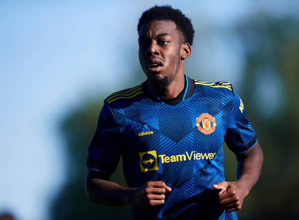 Elanga showed maturity in his post-match interview after United’s 1-1 draw with Atletico. Credit: Getty. 