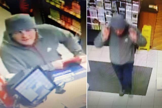 CCTV images of Peter Baglin in a Texaco garage in Mosley Common - the last confirmed sighting of him