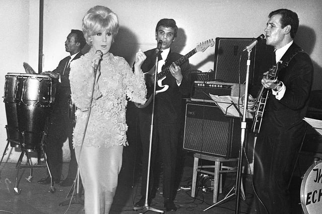 Dusty Springfield on stage at Wigan Casino in April 1966.