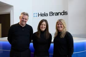 CEO Ray Evans with Victoria Maltby and Gemma Carey