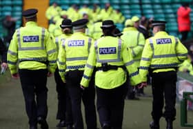 Police presence inside Celtic Park before the Ladbrokes Scottish Premiership match between Celtic and Rangers.