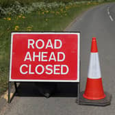 Road Closed signs. Tuesday May 12th 2020