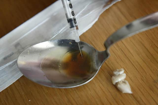 Drugs and drug-taking equipment.   *01/04/04: A programme designed to get drug-addict offenders into treatment was expanding to 36 new areas Thursday 1 April 2004.  The Government scheme aims to crack drug crime by testing offenders for Class A drugs when they are charged by police.  They are then referred to drug workers while in police custody and later guided into treatment.    *03/11/04: Taxpayers' money is being wasted on ineffective drug treatment courses which are abandoned by nearly half of addicts, a spending watchdog said.  Too many drug users start rehab programmes but drop out for 'avoidable reasons' the Audit Commission said. Some addicts may take part in a number of courses before successfully completing their rehab, wasting public money, it added. 'Too many drug users drop out of treatment for avoidable reasons and the importance of staff attitudes to the success of treatment has yet to be fully recognised by local services', said the report.