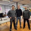 Directors, Mark Lesniak and Alexander Swann; and Chairman, Rob Morrice, at the Manchester office