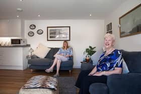 From left, Carol-anne Robinson and Gwyneth Robinson in the granny annexe.