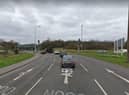 The M6/M58 Junction 26 roundabout at Orrell