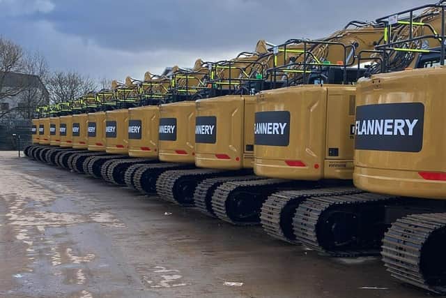 Photo caption: Over the past four years Finning UK & Ireland have supplied Flannery Plant Hire with over £250,000,000 worth of Cat machinery.