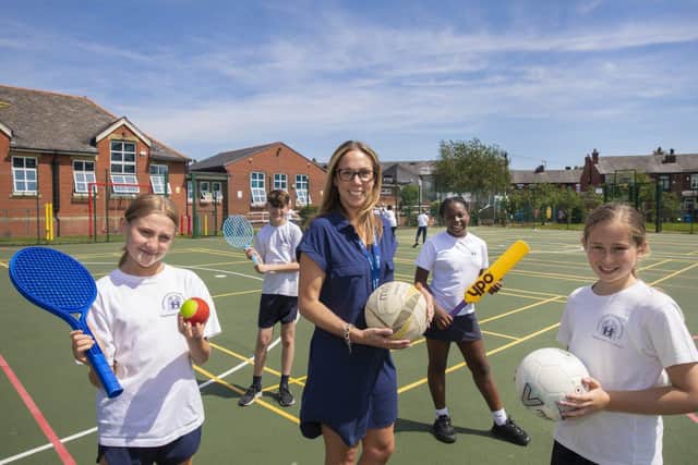 Anwyl's Amy Houlihan at Hopwood Primary School