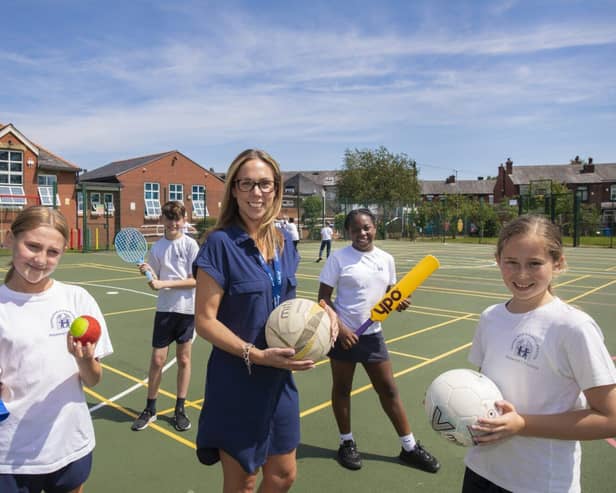 Anwyl's Amy Houlihan at Hopwood Primary School