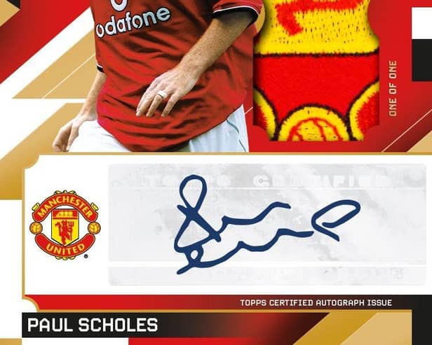 Paul Scholes autograph card