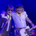 Jeff Beck and Johnny Depp on stage at Sheffield City Hall. Picture: Terence Turnbull
