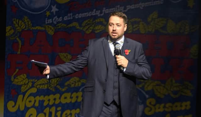 Jason Manford on stage at the Bobby Ball Rock On Variety Show at Blackpool's Winter Gardens in 2021. Photo: Kelvin Stuttard