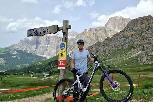 BM - Charity bike rider Alex Pinnington (Procurment Manager) is prepared to take on the challenge
