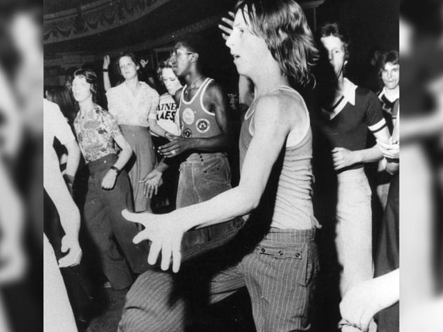 The energetic dancers at the allnighters at Wigan Casino in the mid 1970s.