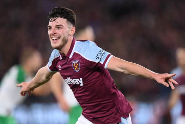 Newcastle United should target England and West Ham midfielder Declan Rice, according to Rio Ferdinand. (Photo by Justin Setterfield/Getty Images)