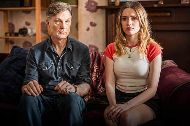 David Morrissey and Aimee Lou Wood star as father and daughter Malcolm and Gemma.