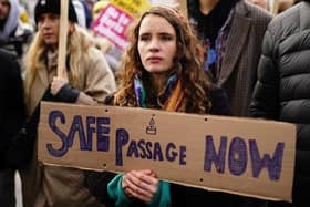 A protest against the Nationality and Borders Bill. Photo; Getty Images 