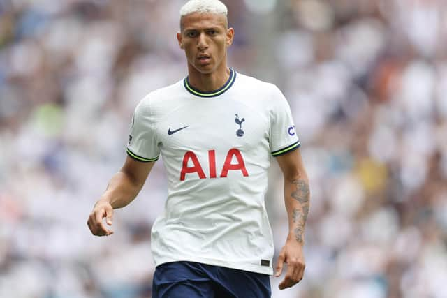 LONDON, ENGLAND - AUGUST 20: Richarlison of Tottenham Hotspur during the Premier League match between Tottenham Hotspur and Wolverhampton Wanderers at Tottenham Hotspur Stadium on August 20, 2022 in London, England. (Photo by Catherine Ivill/Getty Images)