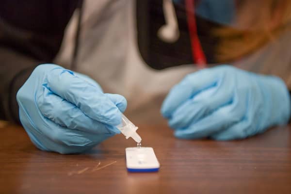 A generic image showing Covid testing. Photo by Finnbarr Webster/Getty Images