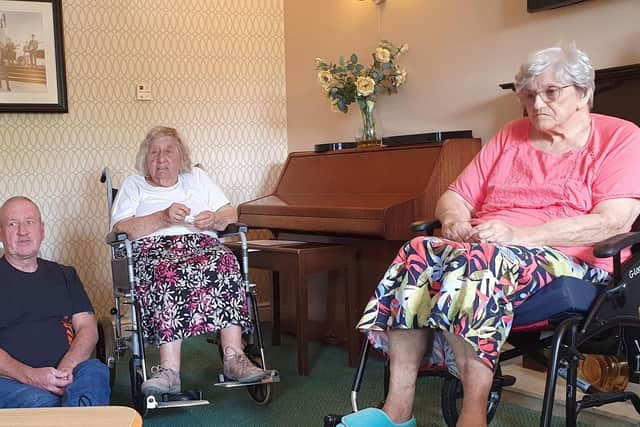 Deidre Woodcock, Mr Goulding, Ida Goulding and Grace Bailey at HC-One’s Daneside Court Care Home